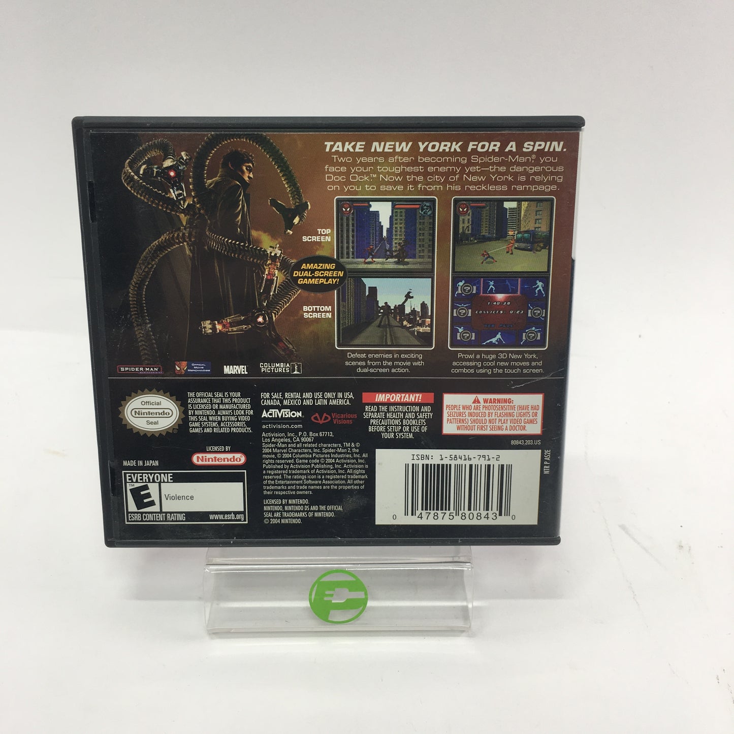 Spiderman 2 (Nintendo DS, 2004) Complete w Original Box