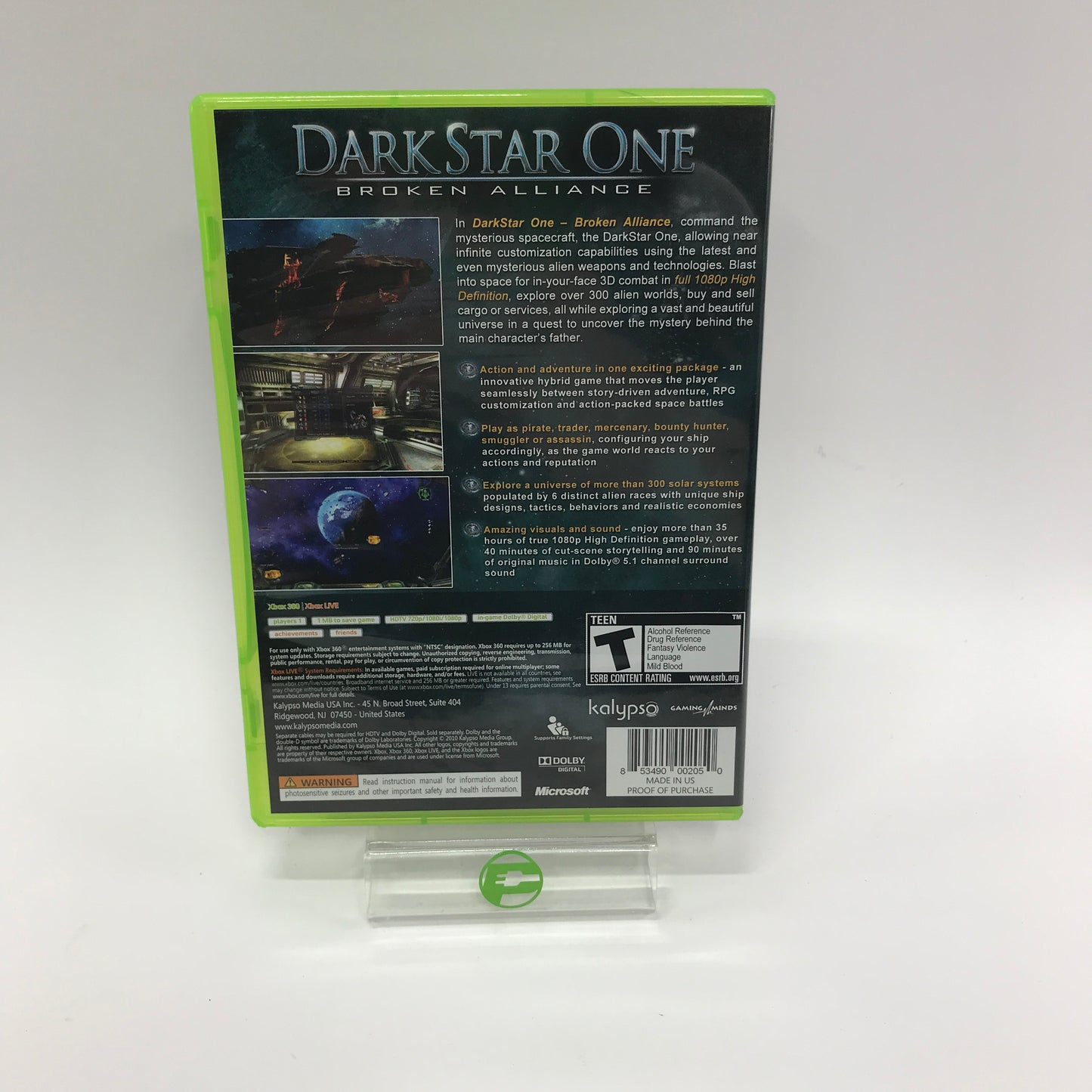 DarkStar One: Broken Alliance (Microsoft Xbox 360, 2010) CIB w Dust Cover