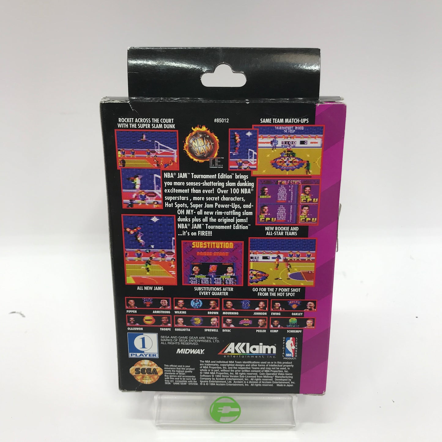 NBA Jam Tournament Edition (Sega Game Gear, 1995) Complete in Box CIB