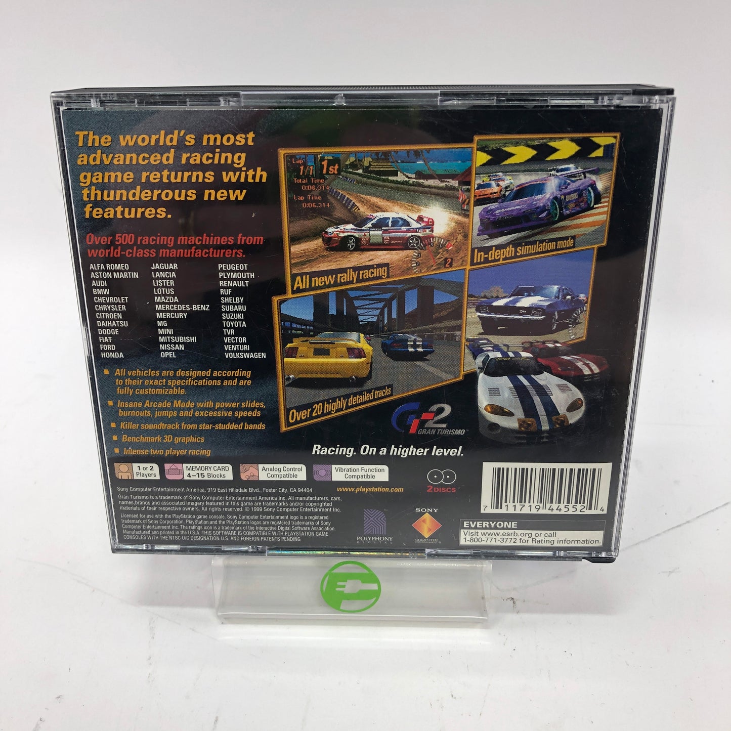 Gran Turismo and Gran Turismo 2 Collection, CIB, Sony PlayStation 1 PS1 Games