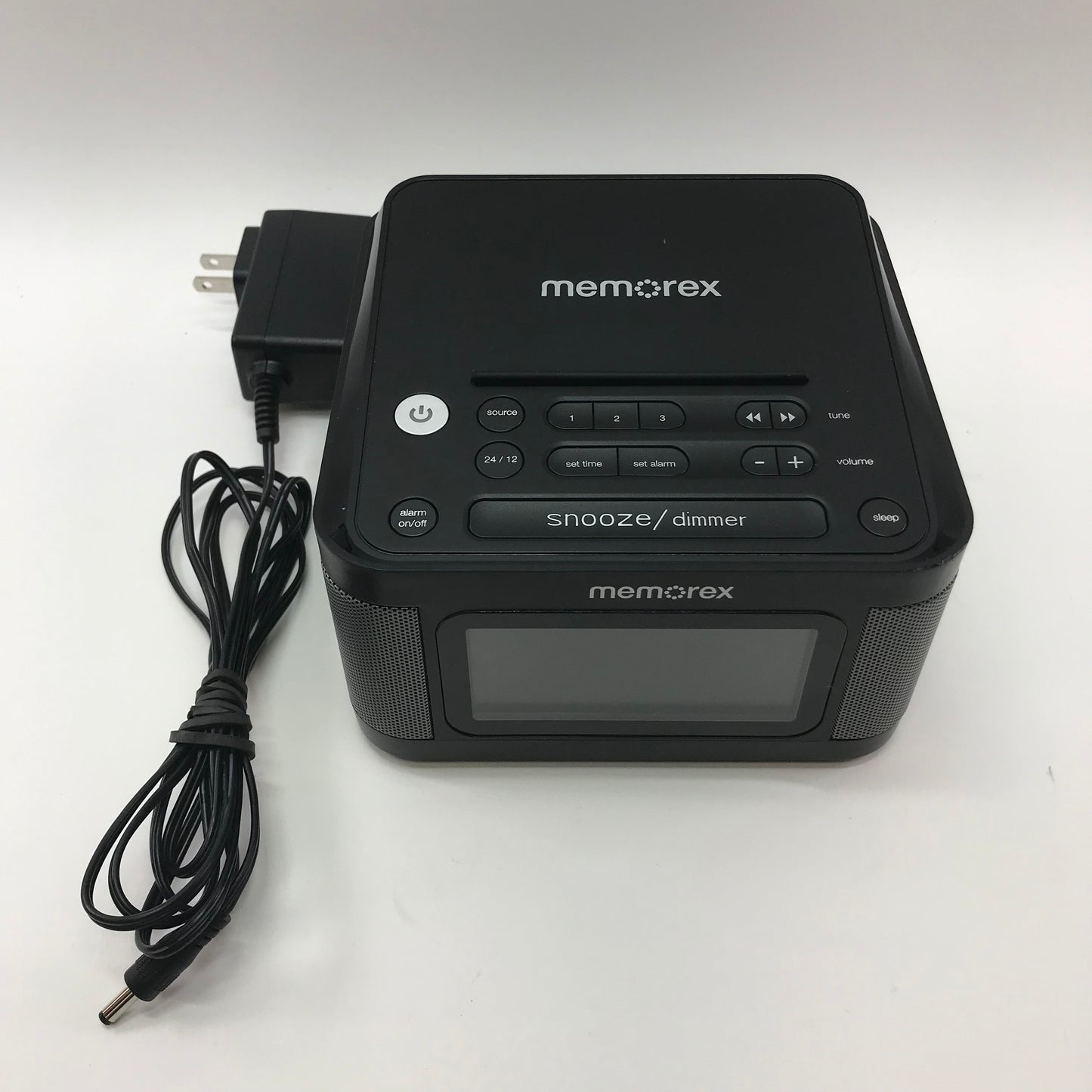 Memorex MC8431 Digital Alarm Clock - 2 USB-A Charging Ports