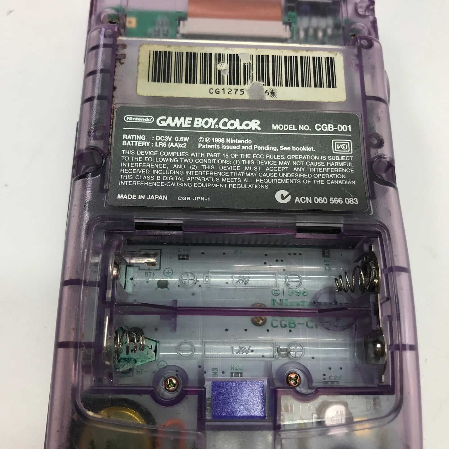 Nintendo Game Boy Color Handheld Game Console Only CGB-001 Grape