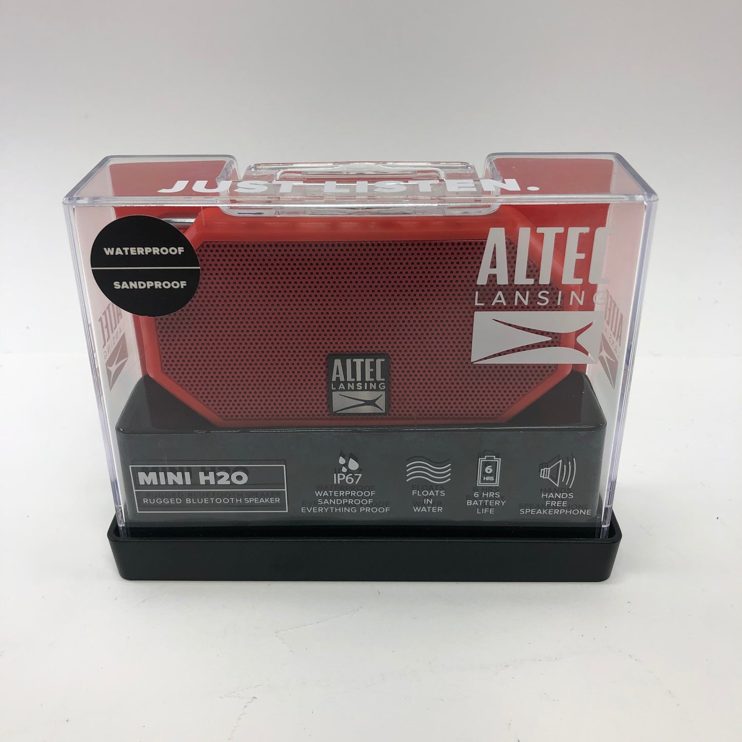 Altec Lansing Mini H20 Bluetooth Speaker Red IMW257-DR-TA New In Box