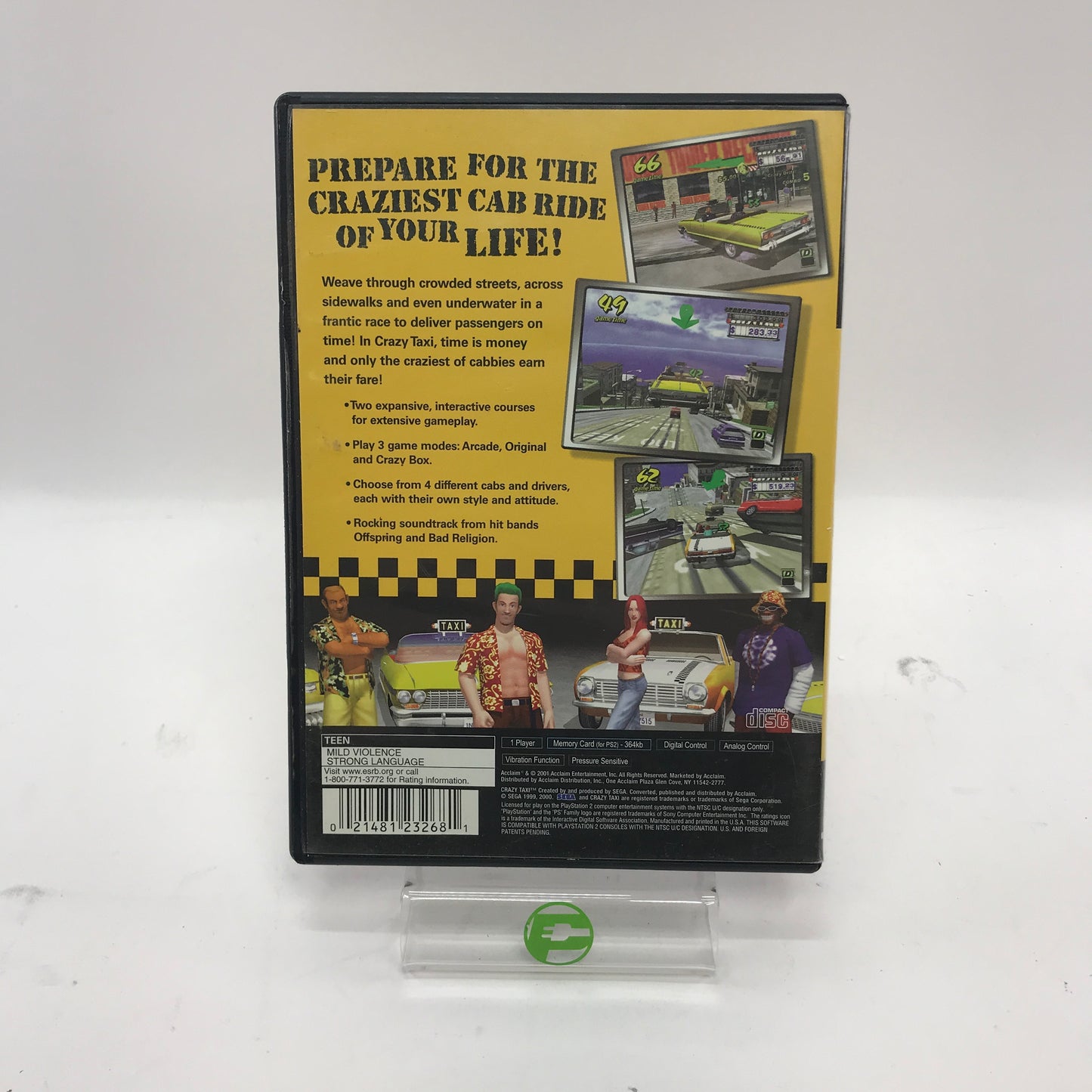 Crazy Taxi (Sony PlayStation 2 PS2, 2001) CIB Tested Working