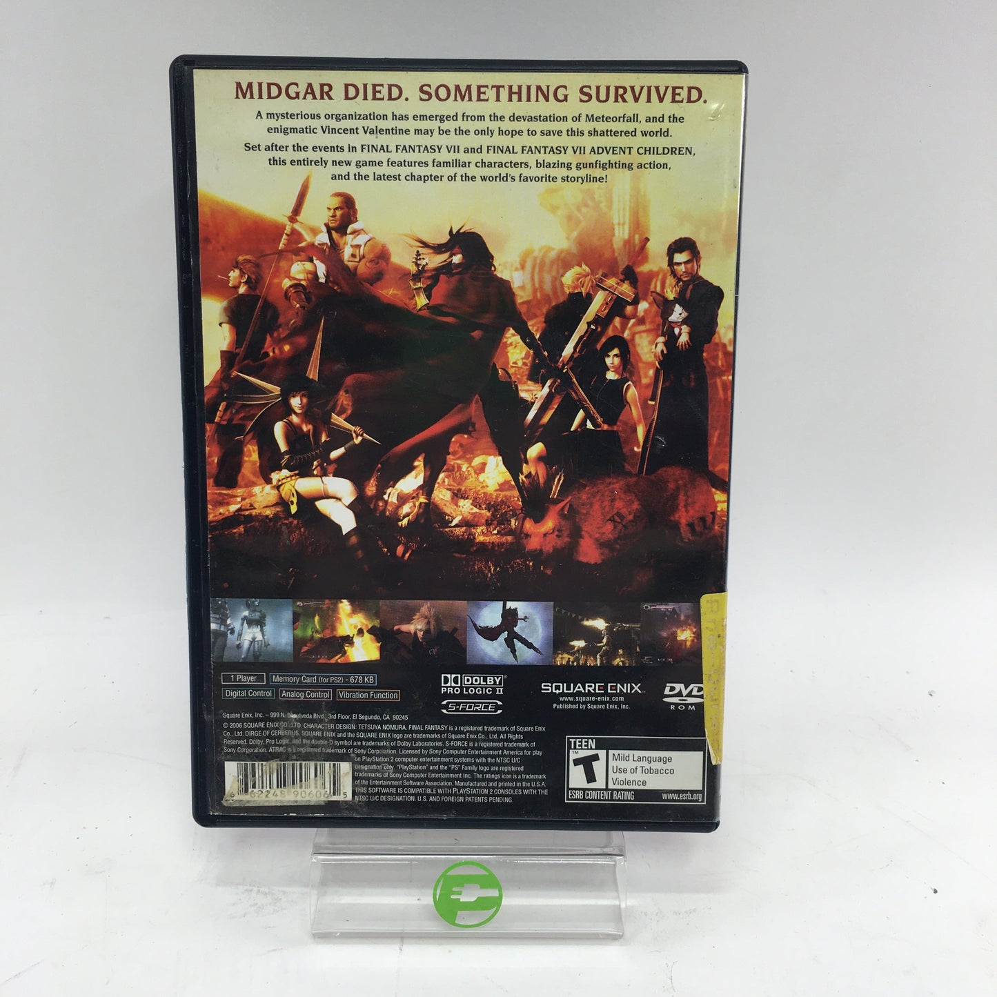 Final Fantasy VII Dirge of Cerberus (Sony PlayStation 2 PS2, 2006) CIB Tested