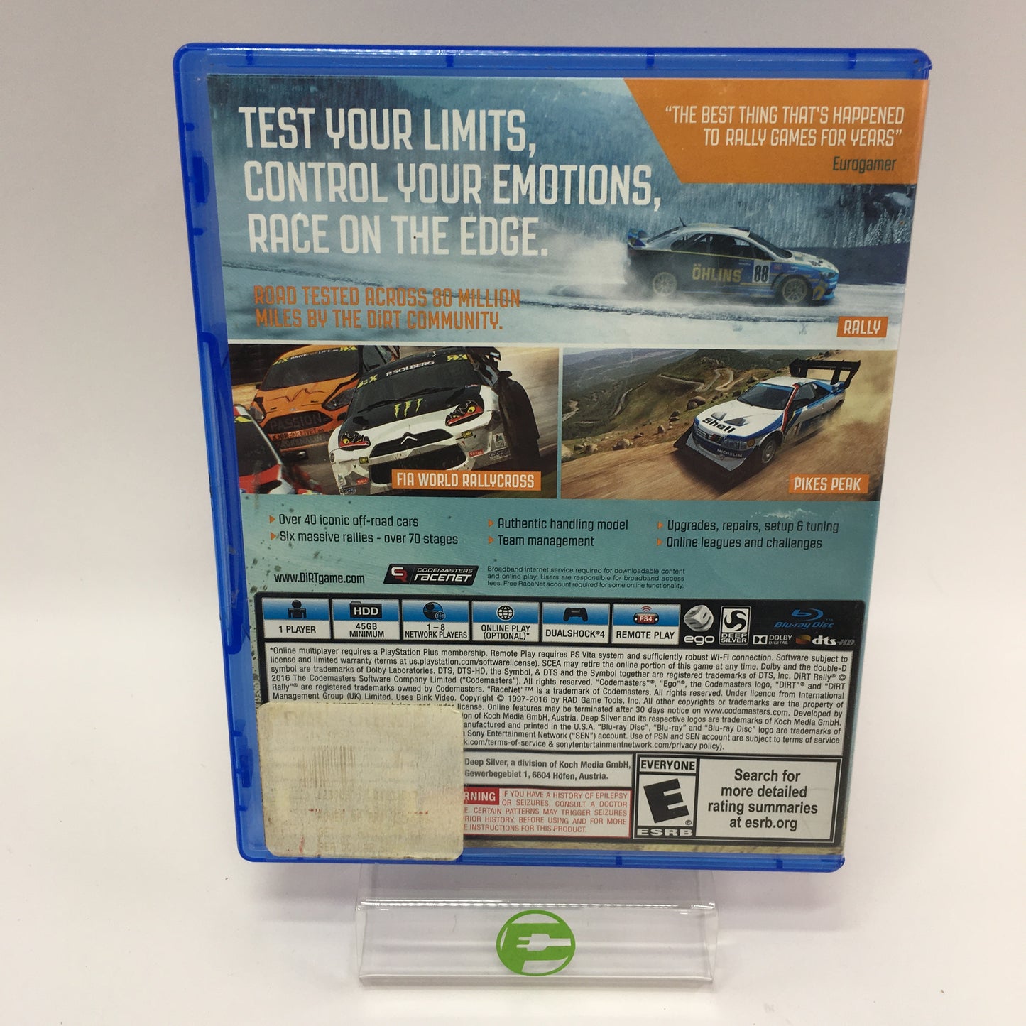 Dirt Rally (Sony PlayStation 4 PS4, 2016) w Original