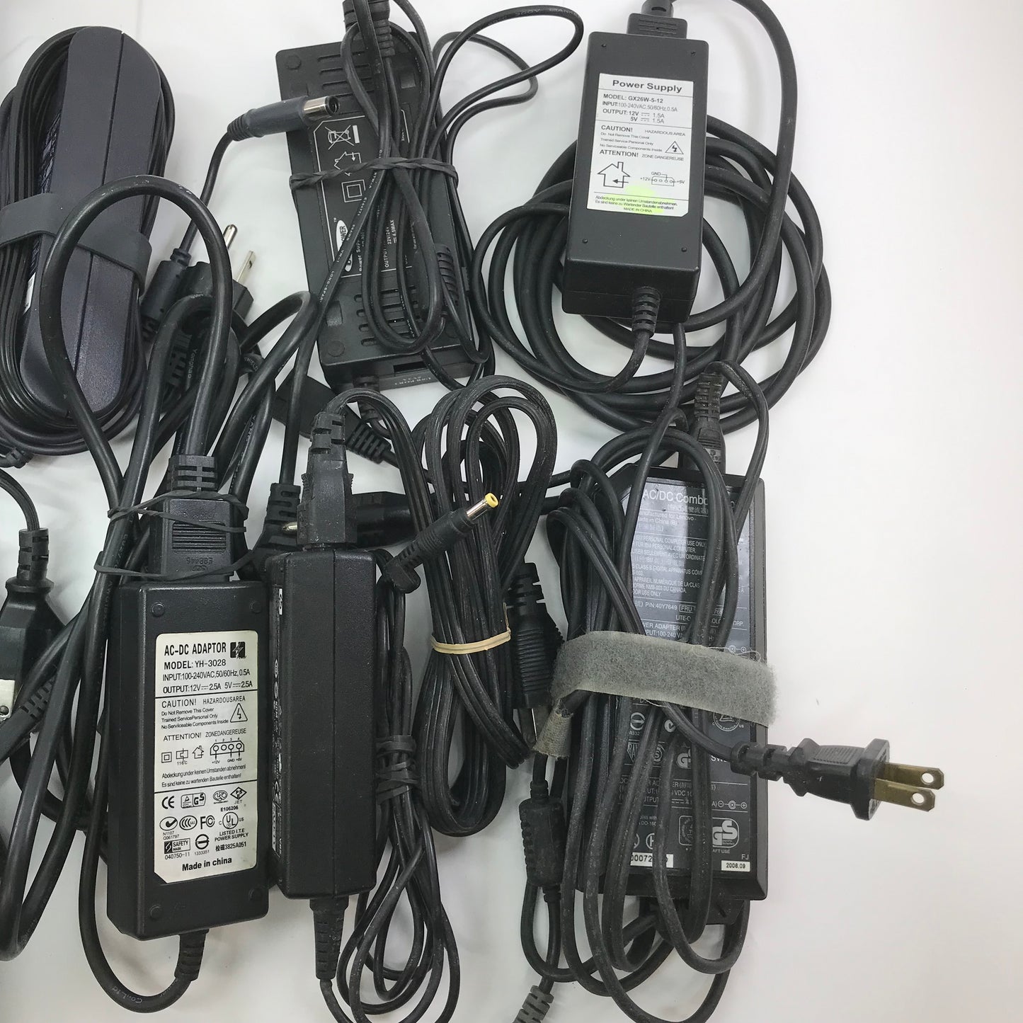 Lot of 12 - HP, Dell, Apple, Lenovo, LiteOn Computer Power Supply Adapters