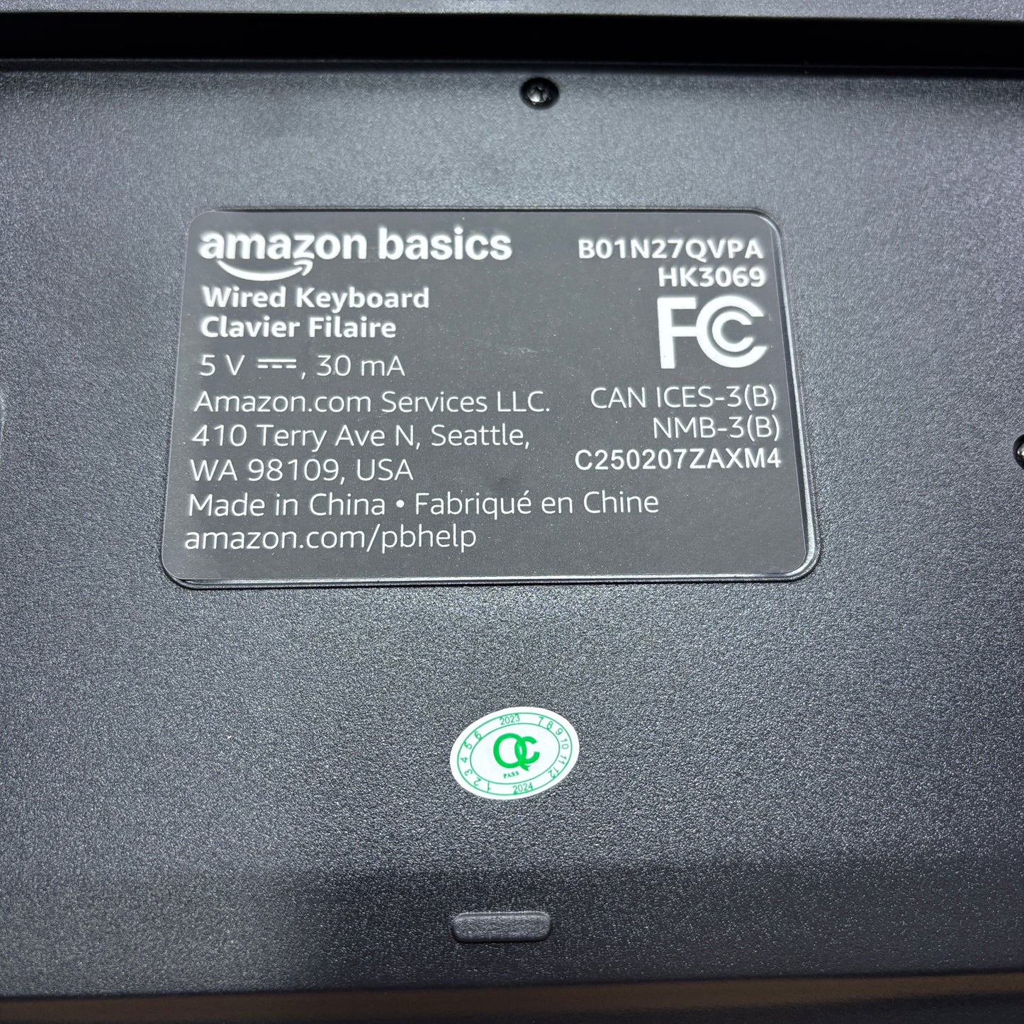 New Amazon Basics Keyboard and mouse combo HK3069