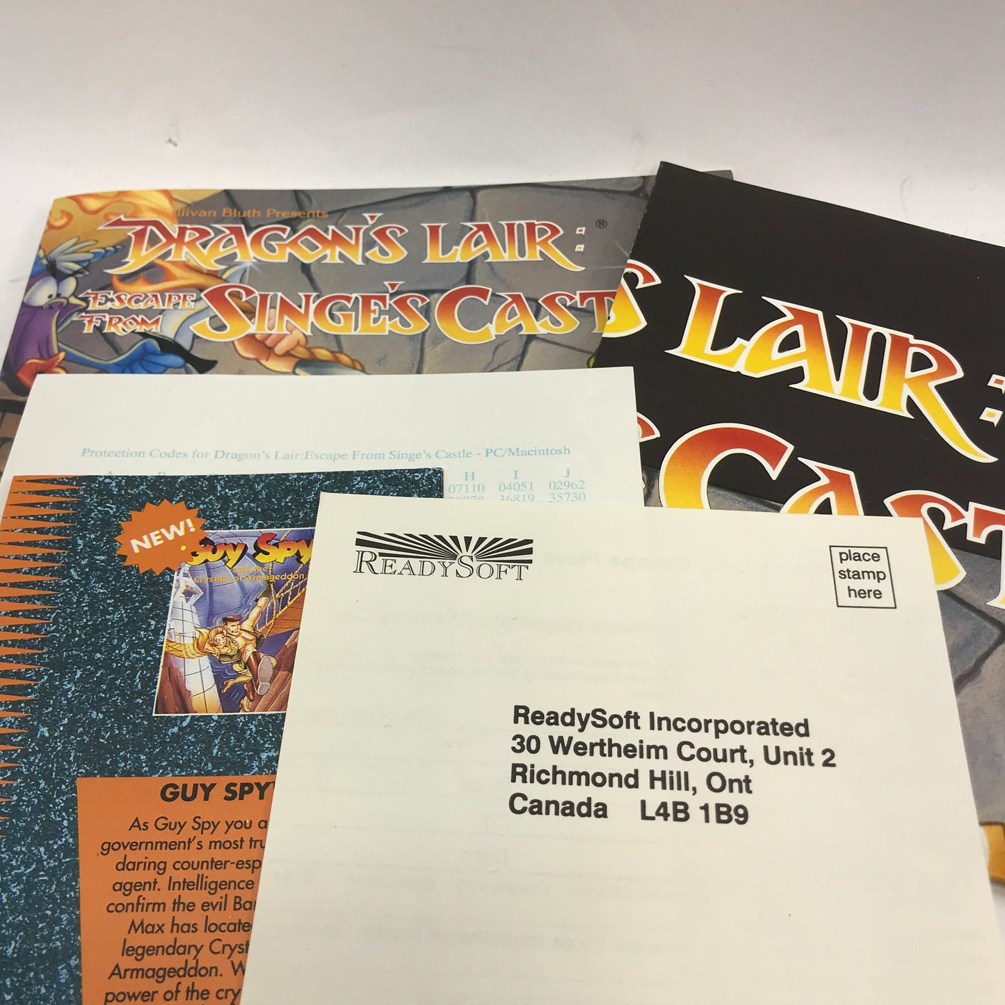 Dragon’s Lair: Escape from Singe’s Castle (PC, 1991) in Original Box w Poster
