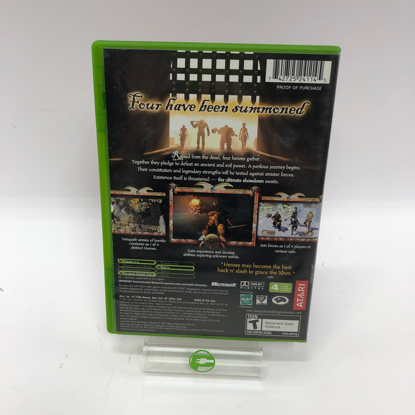 Dungeons & Dragons Heroes (Microsoft Xbox, 2003) Complete in Box w Manual, CIB
