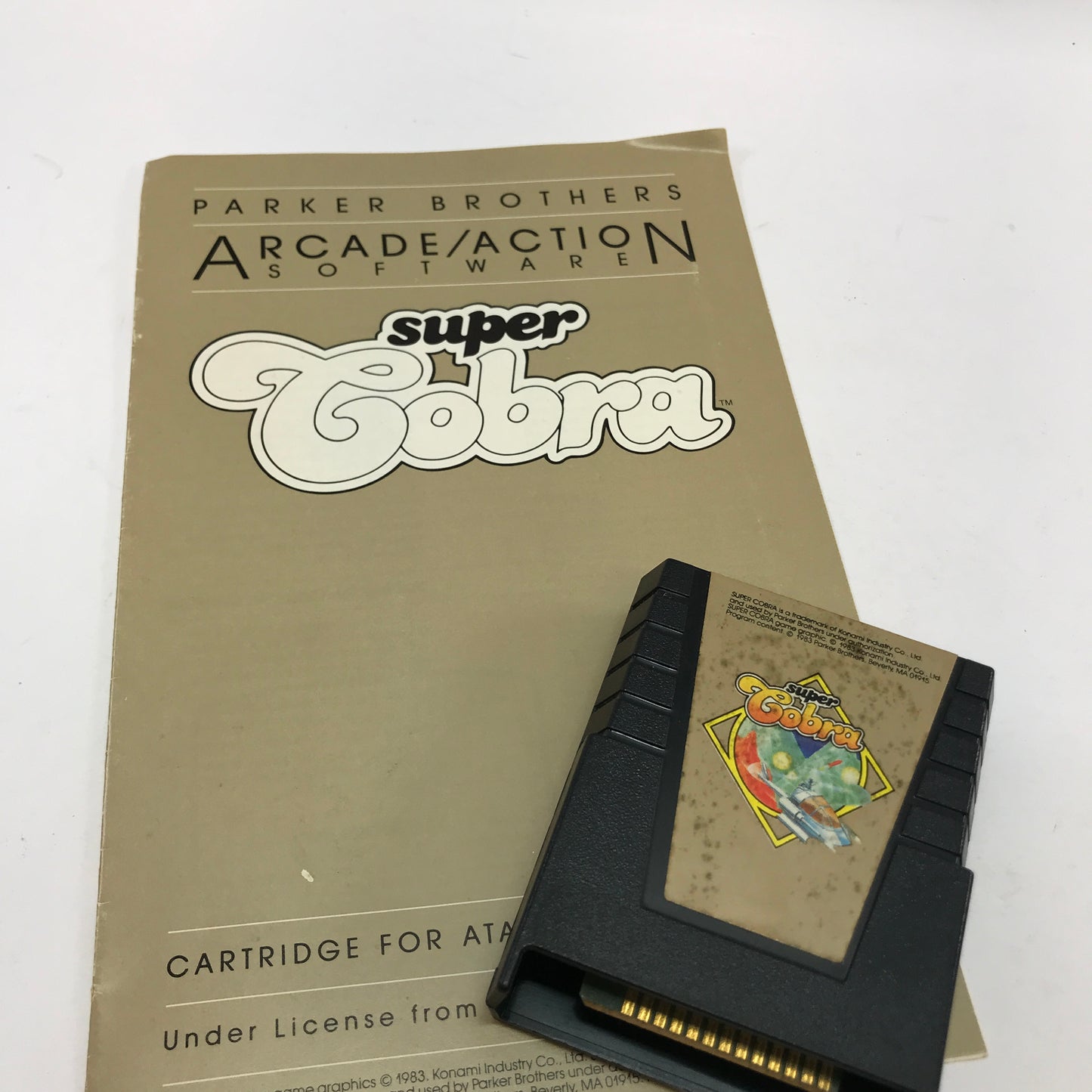 Super Cobra (Atari 400, 1982) Cartridge and Manual Only