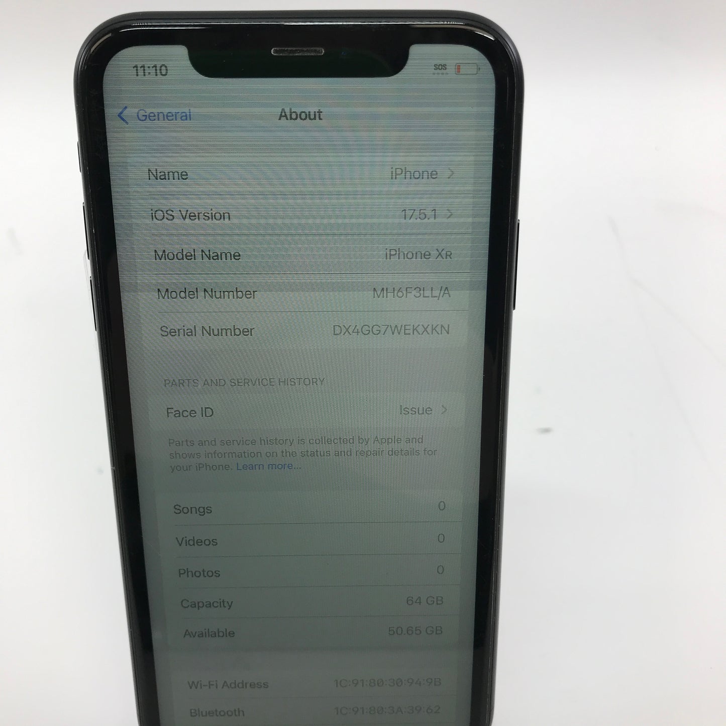 Broken Apple iPhone A1984 Bad Display and Face Scanner, READ, Parts Only