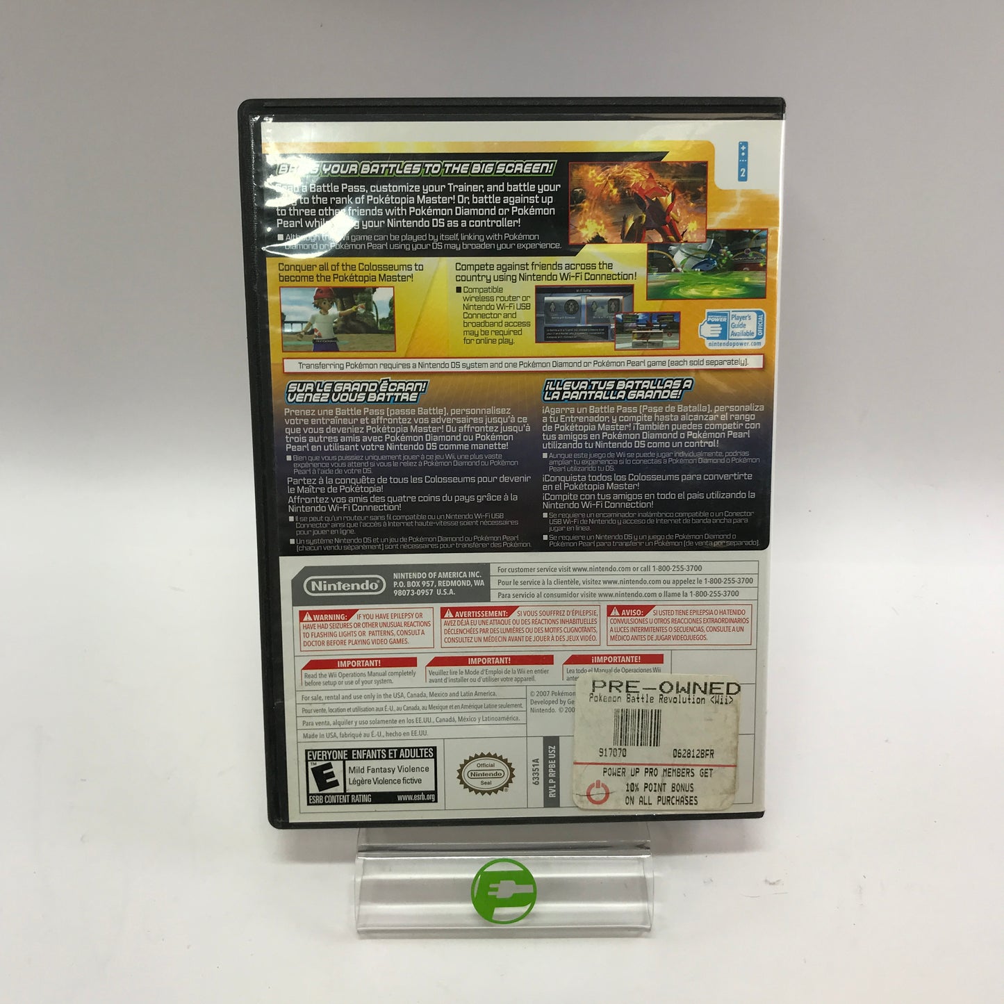 Pokemon Battle Revolution (Nintendo Wii, 2007) w Replacement Case