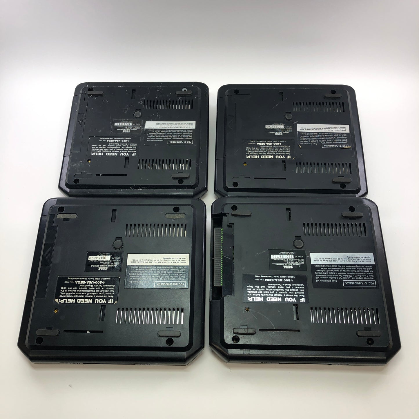 Broken Sega Genesis Model 2 Video Game Console Lot of 4 MK-1631 Parts or Repair