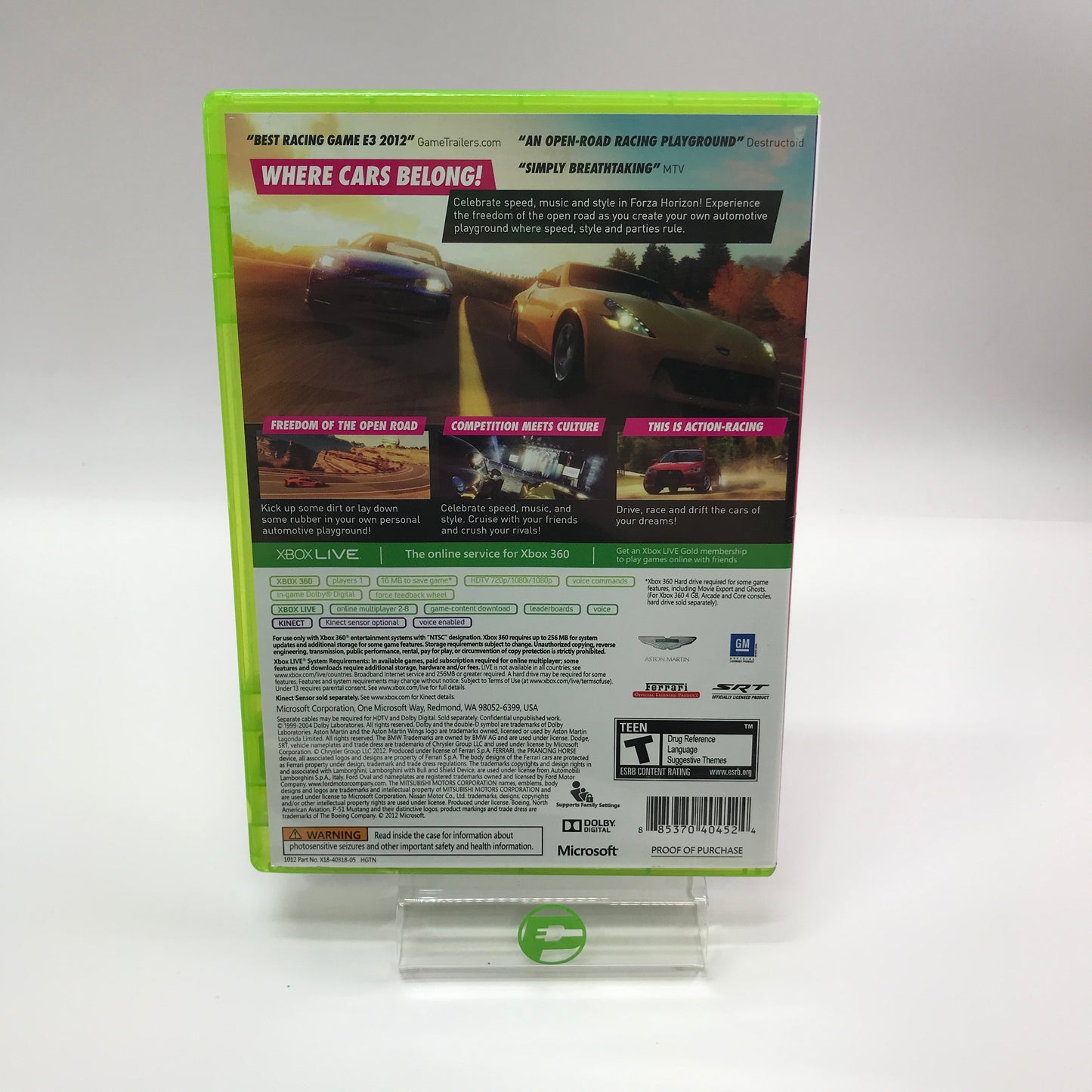 Forza Horizon (Microsoft Xbox 360, 2012) Complete in Original Box CIB
