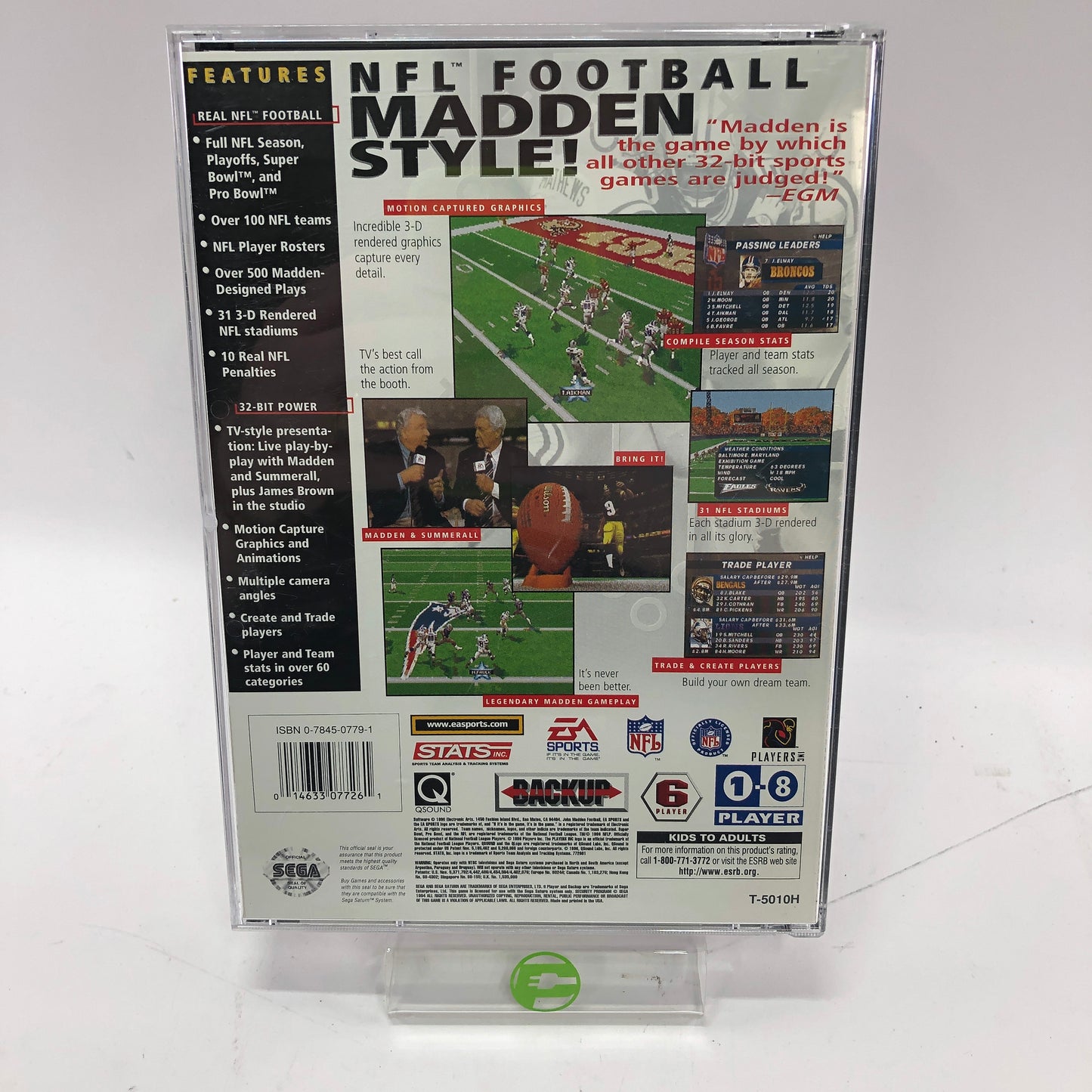 Madden 97 (Sega Saturn, 1996) Complete in Original Box w/ Inserts, CIB