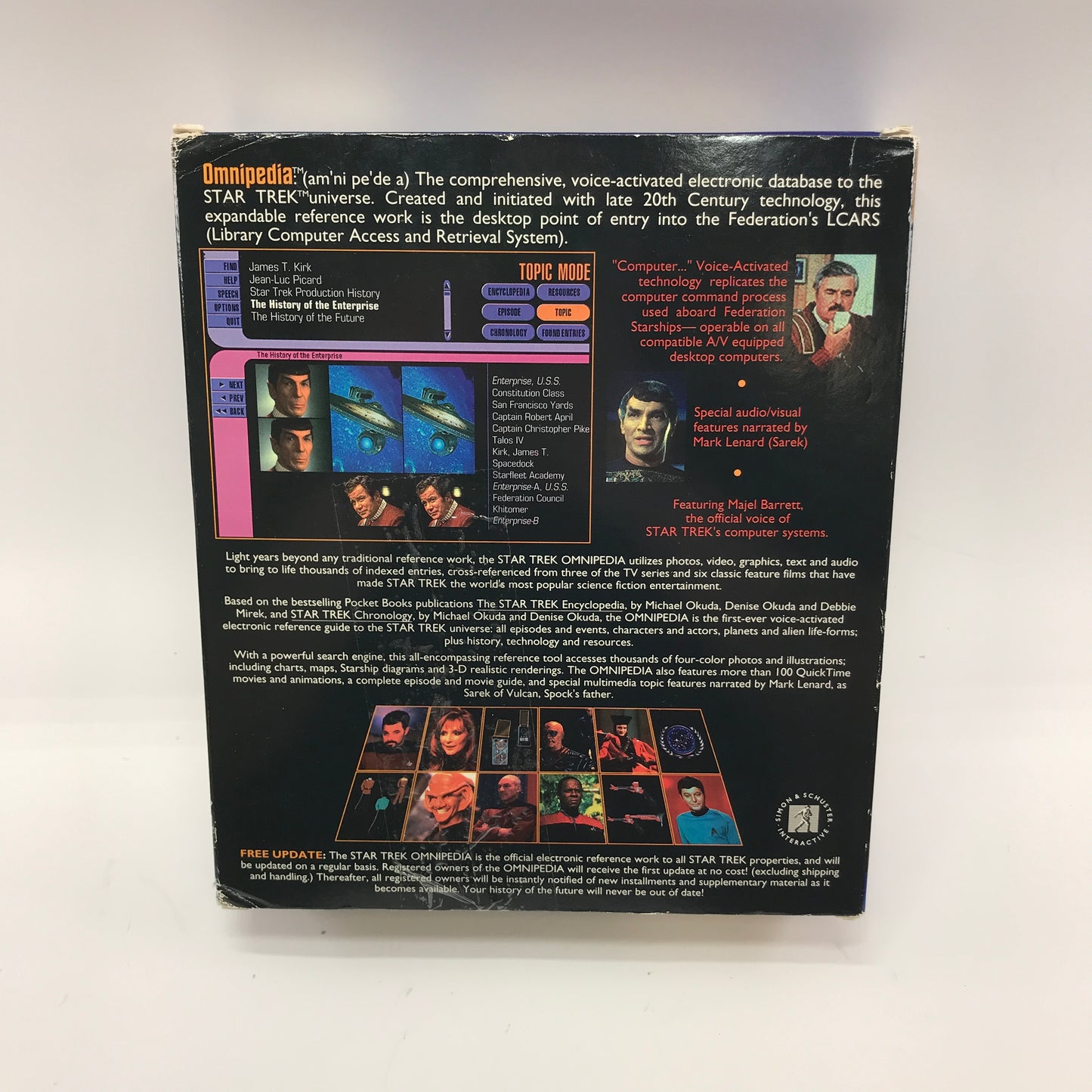 Star Trek Omnipedia (PC, 1995) Complete in Original Box, CIB