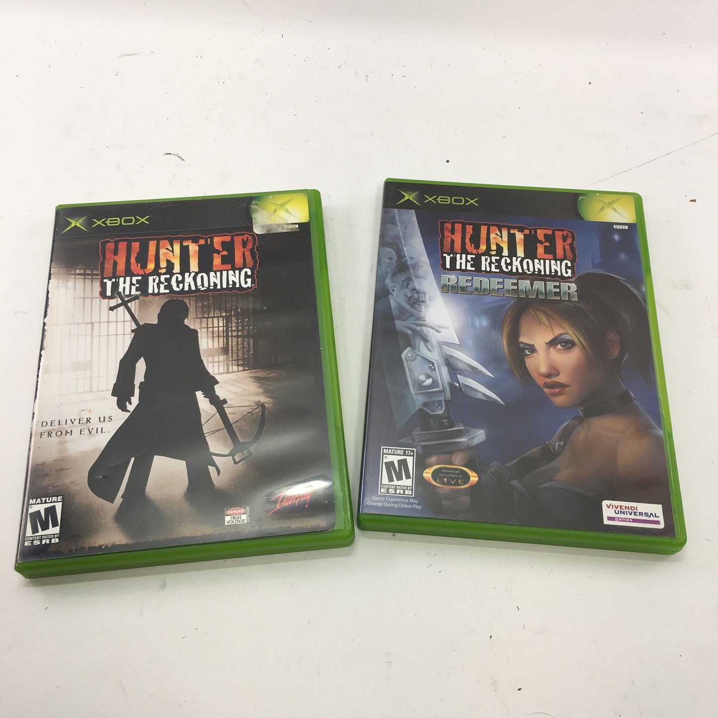 Hunter the Reckoning and Redeemer Bundle, Both CIB Microsoft Original Xbox Games