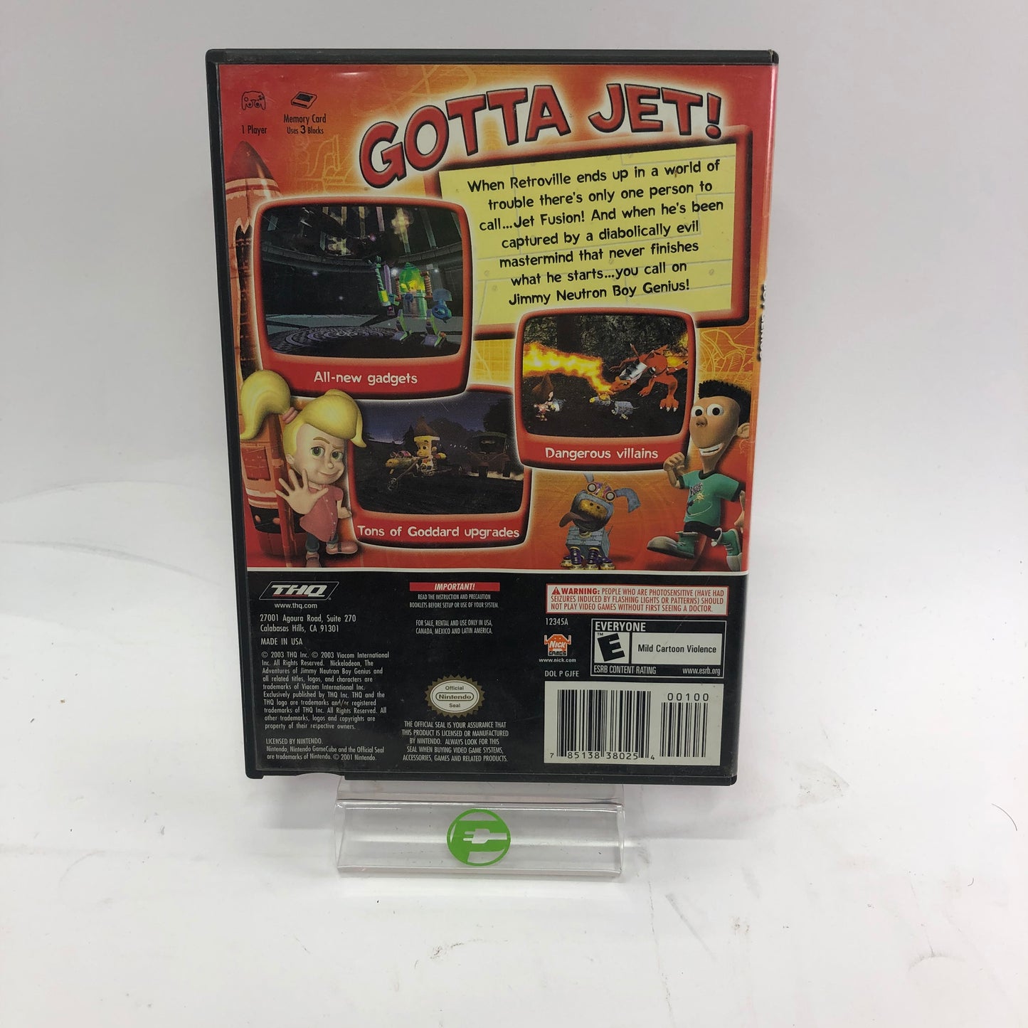 Jimmy Neutron Jet Fusion (Nintendo GameCube, 2003) No Manual