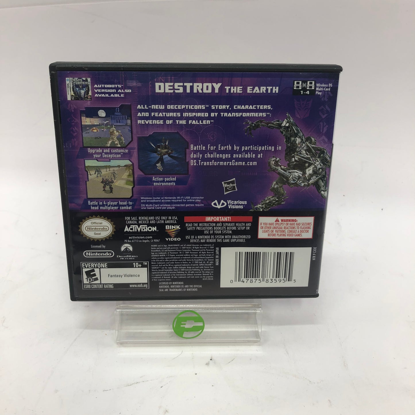 Transformers Game Collection, Nintendo DS, 4 Games