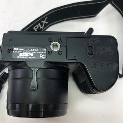 Nikon COOLPIX L105 Digital Camera 15x Wide Zoom VR Tested and Working