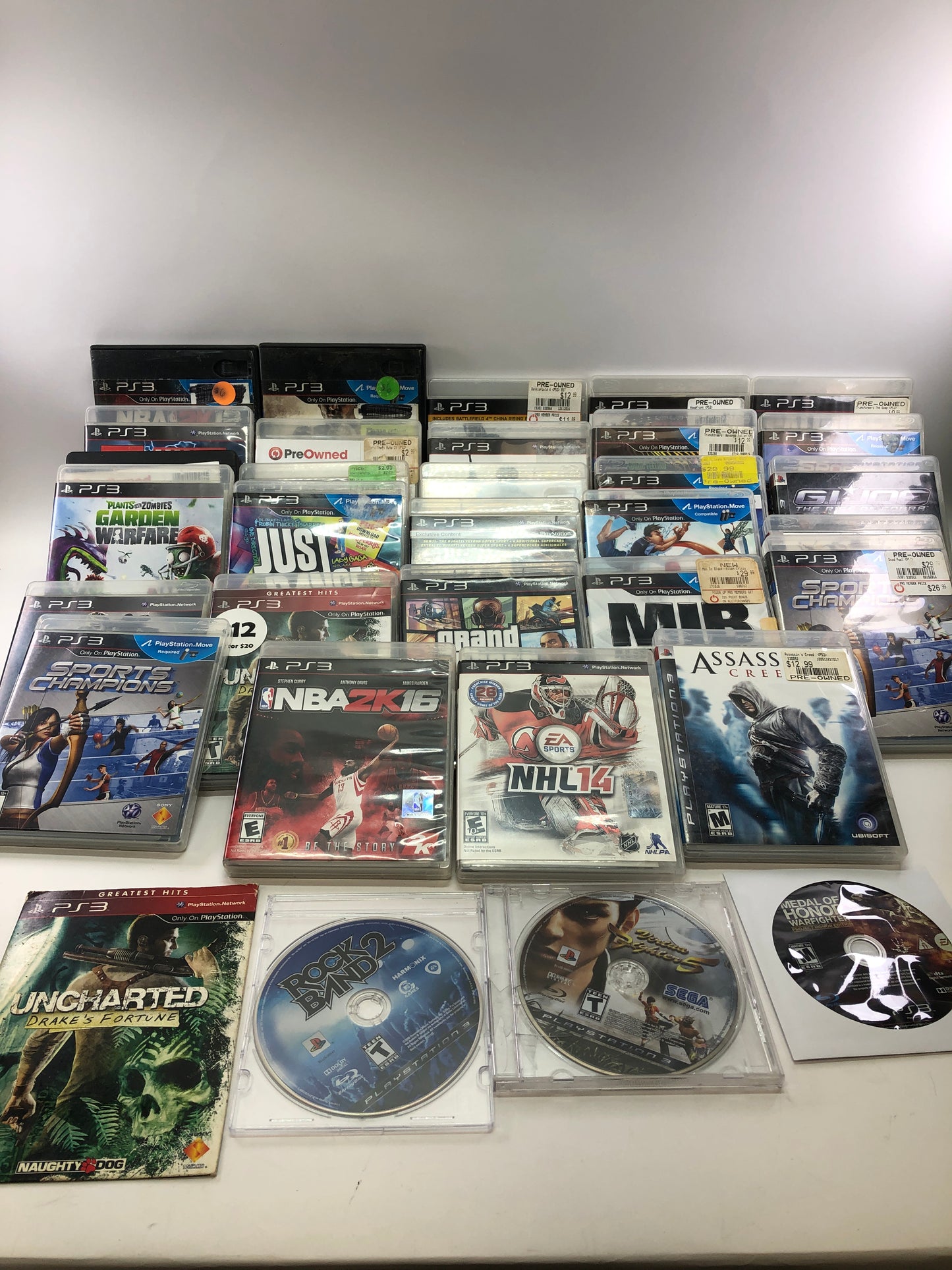 Lot of 33 Sony PlayStation 3 PS3 Games [Rock Band, GTA, Madden and More]