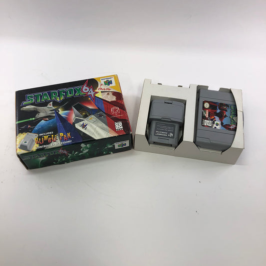 Star Fox 64 (Nintendo 64 N64, 1997) Original Box w Insert and Rumble Pak