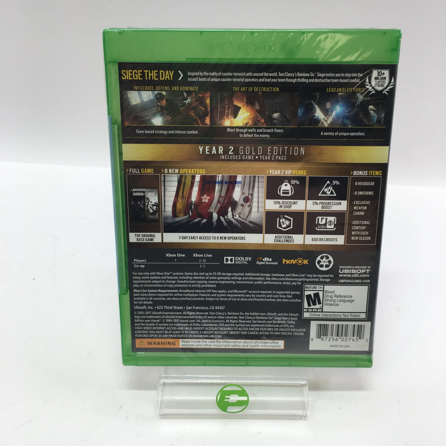 New Rainbow Six Siege Year 2 (Microsoft Xbox One, 2017) Factory Sealed
