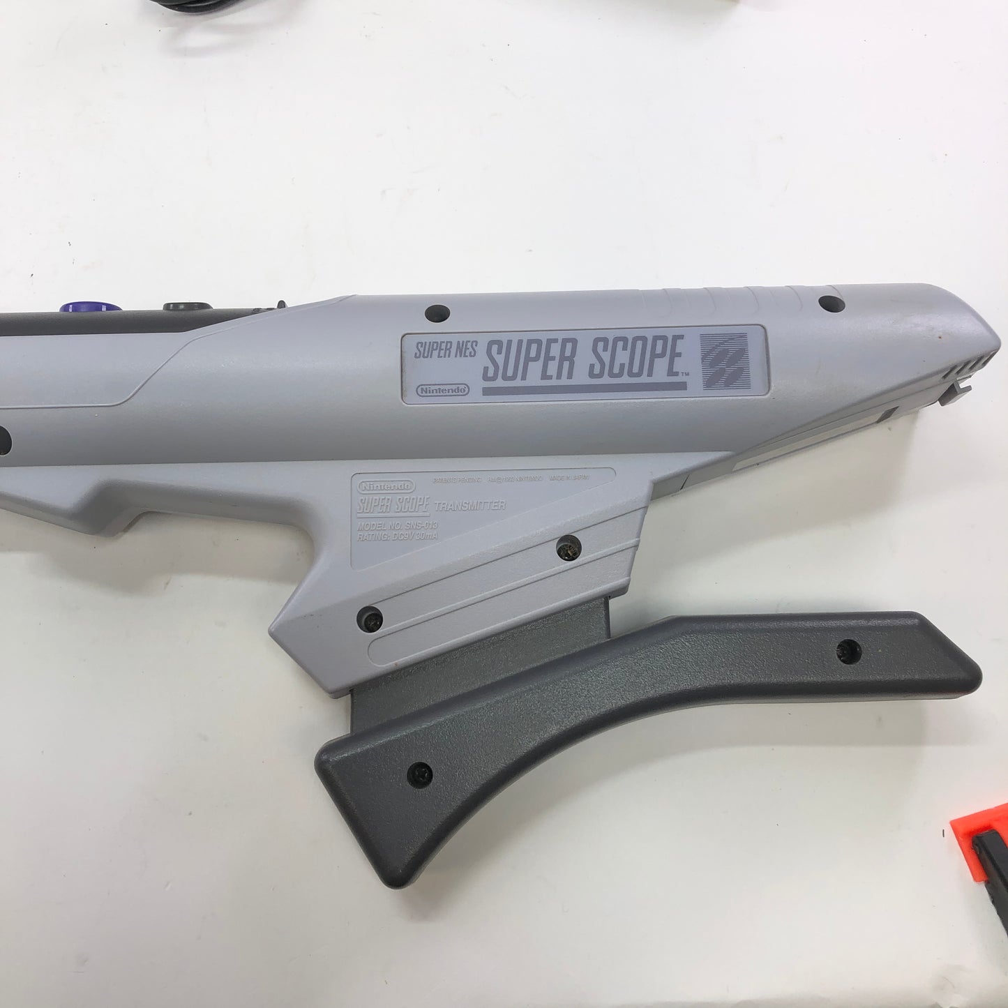Super Nintendo Super Scope 6 Controller SNS-013 Gray Complete w Original Box 