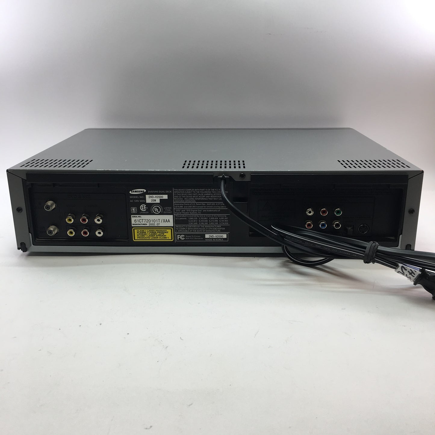 Samsung DVD-V2000 DVD/VHS Dual Deck Tested and Working With Remote