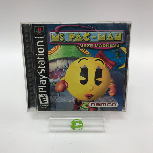 Ms. Pac-Man Maze Madness (Sony PlayStation 1 PS1, 2000) CIB w Registration Card