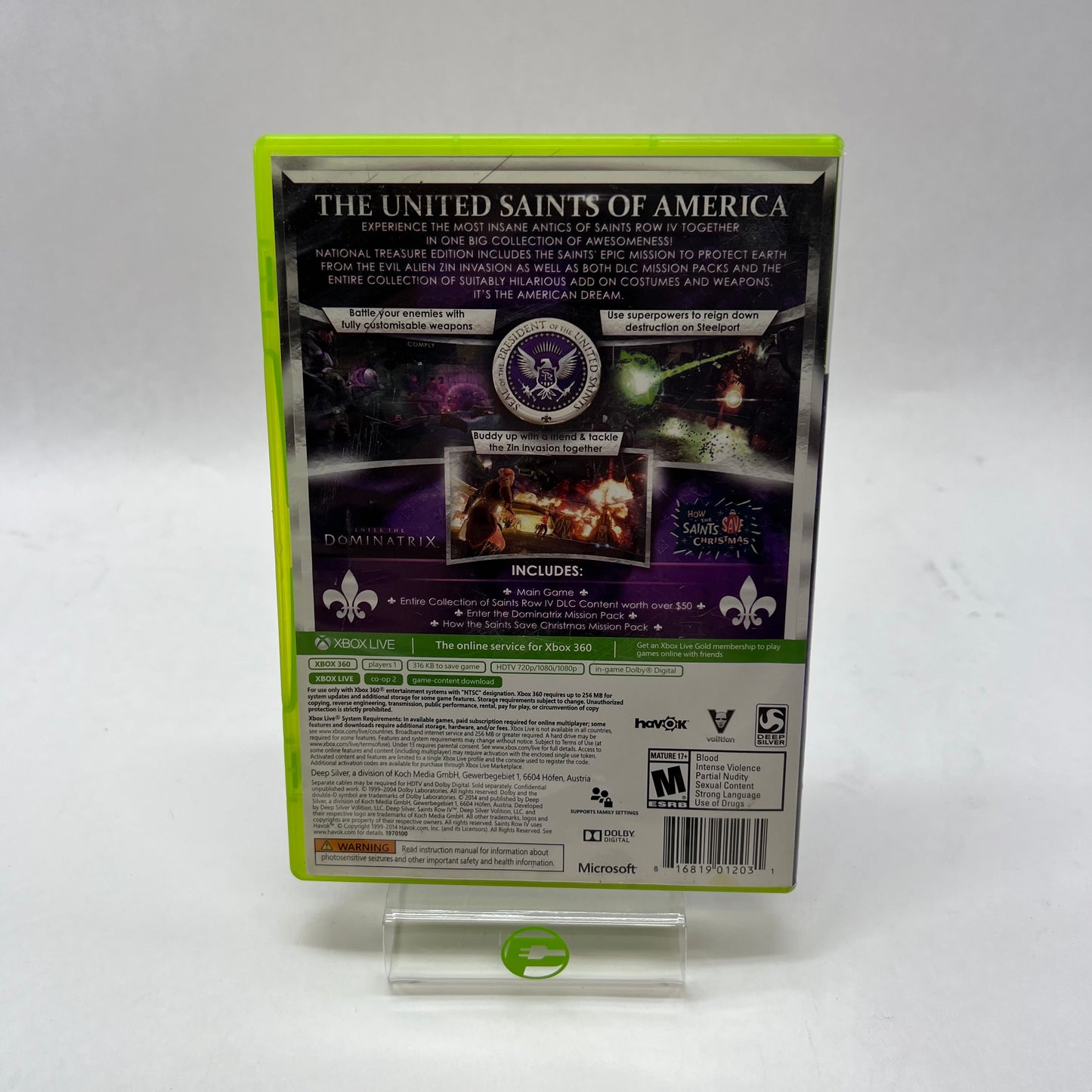 Saints Row IV: National Treasure Edition Platinum Hits (Microsoft Xbox 360, 2014)
