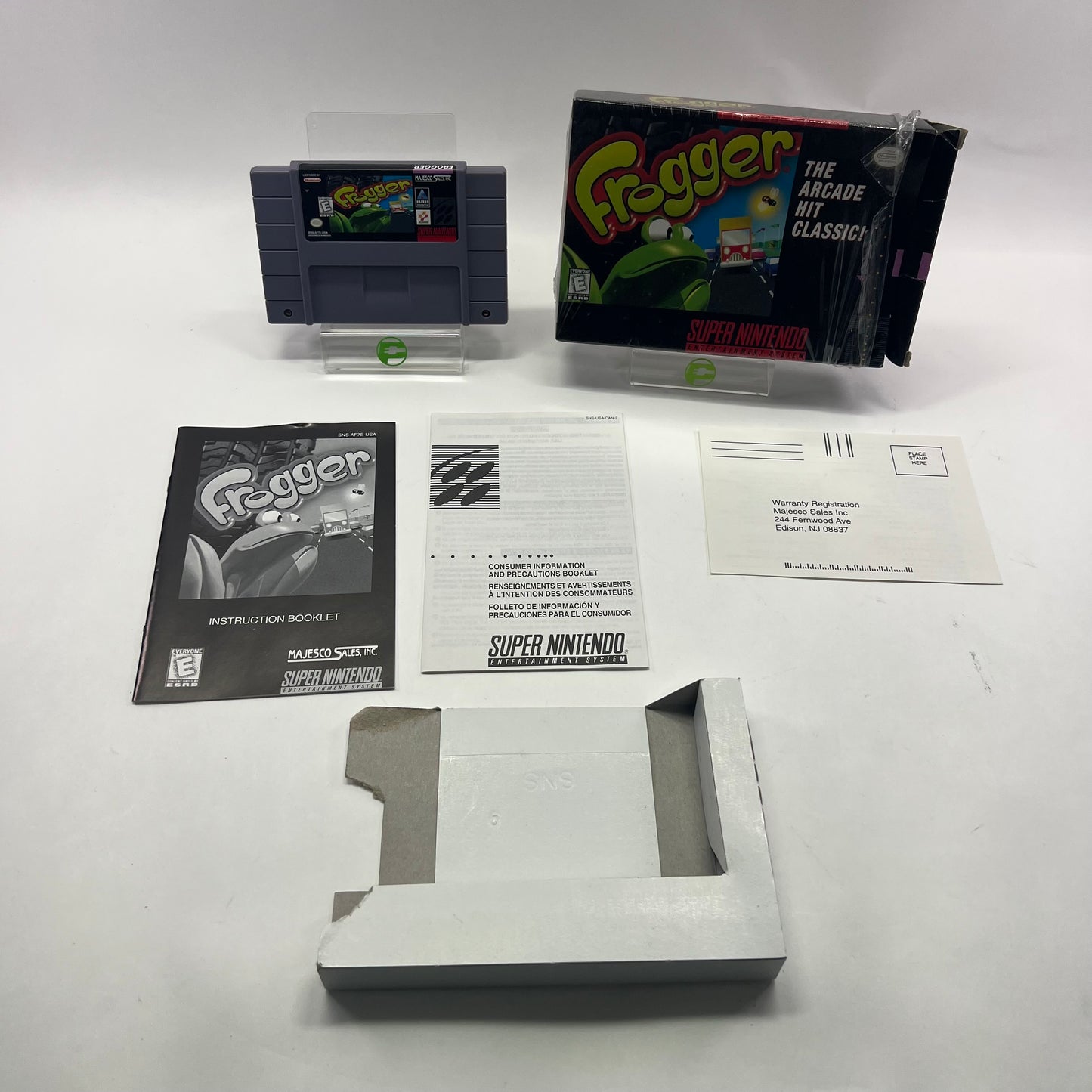 Frogger (Super Nintendo SNES, 1997) Complete In Box CIB