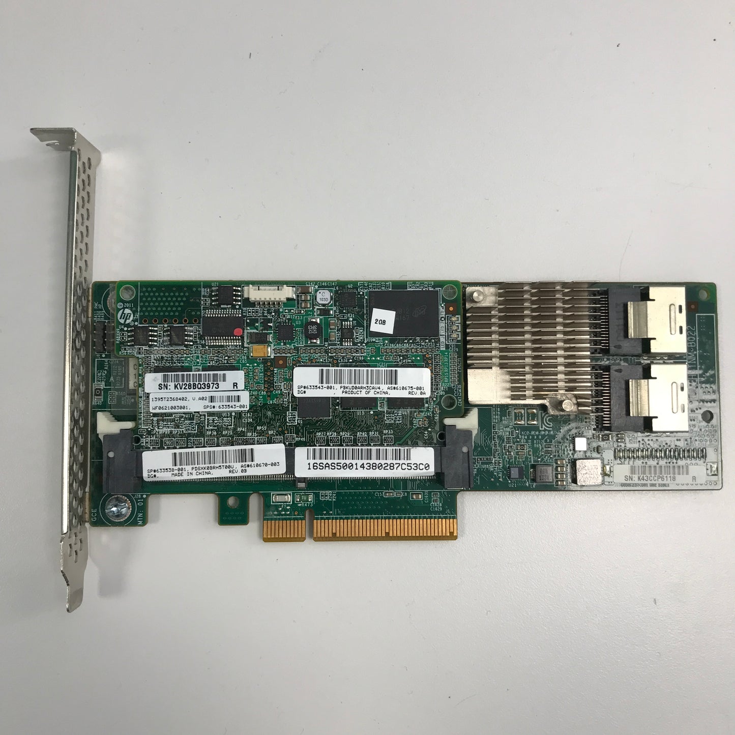 HP Smart Array P420 6Gb/s PCIe x8 SAS Raid Controller W/1GB FBWC P/N: 633538-001
