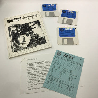 Blue Max: Aces Of The Great War (PC, 1989) Complete in Original Box, CIB