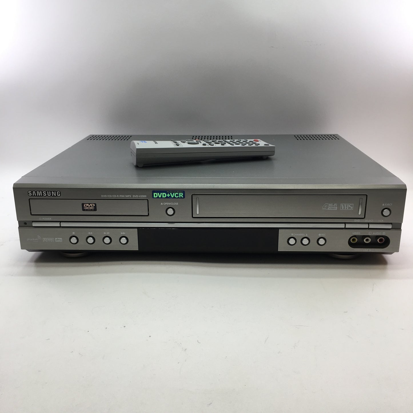 Samsung DVD-V2000 DVD/VHS Dual Deck Tested and Working With Remote