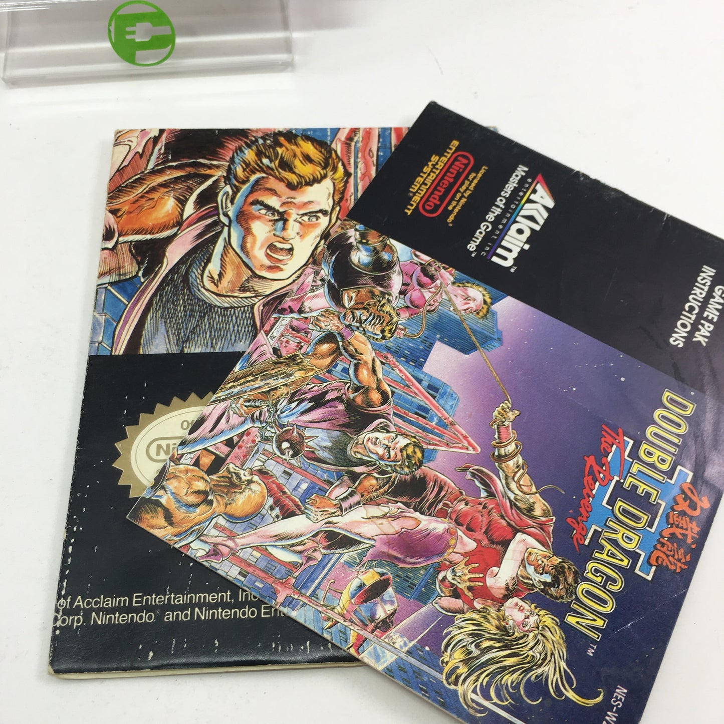 Double Dragon II (Nintendo NES, 1989) Tested and Working w Dust Cover and Manual