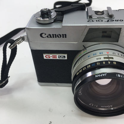 Canon Canonet QL17 35MM Film Camera GIII QL w Neck Strap