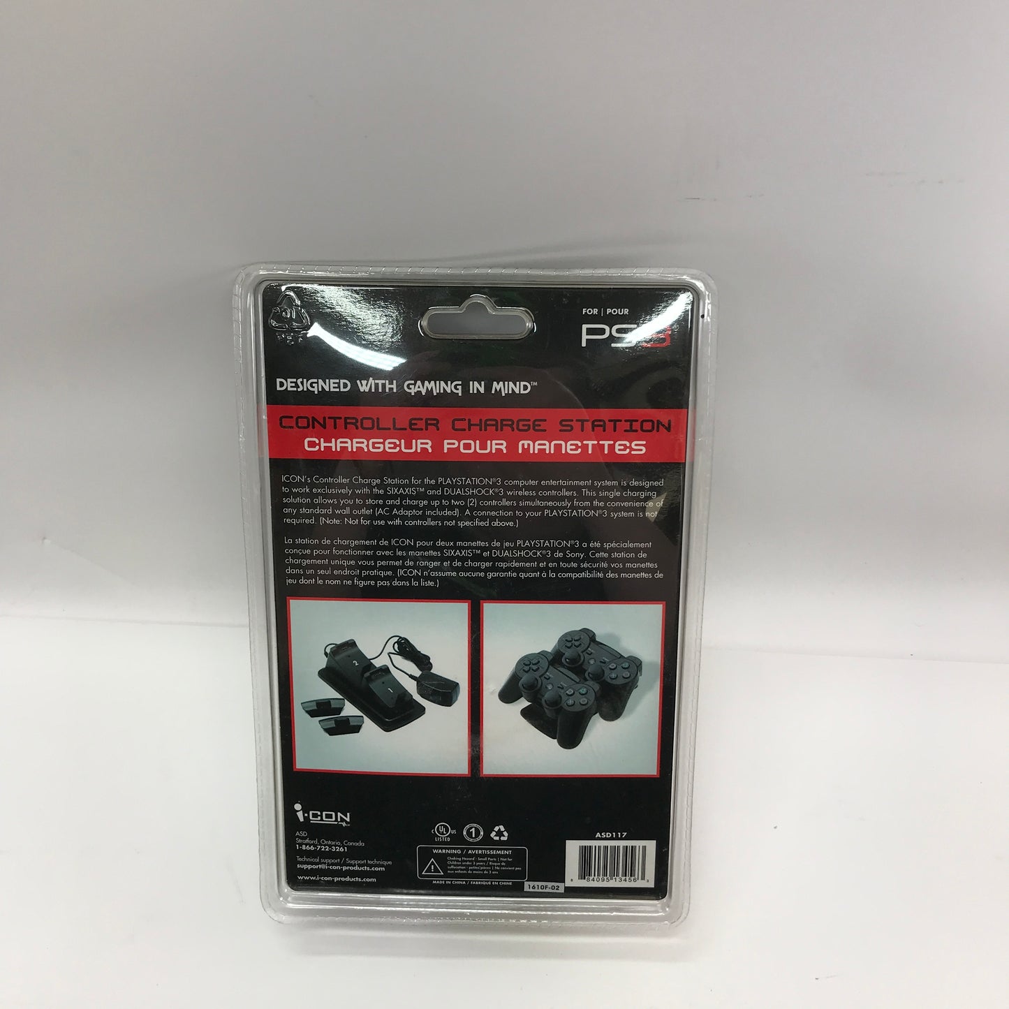 New Icon Ps3 Controller Charging Station 1610F-02 for DualShock 3 Controllers