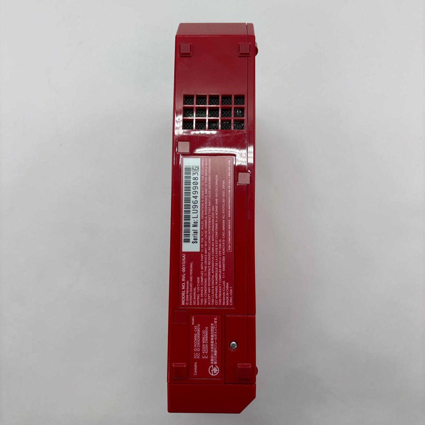Nintendo Wii Video Game Console RVL-001 Red