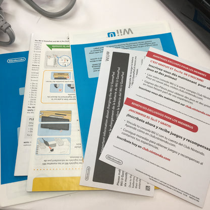 Nintendo Wii U Video Game Console Black CIB Tested and Working w Both Games