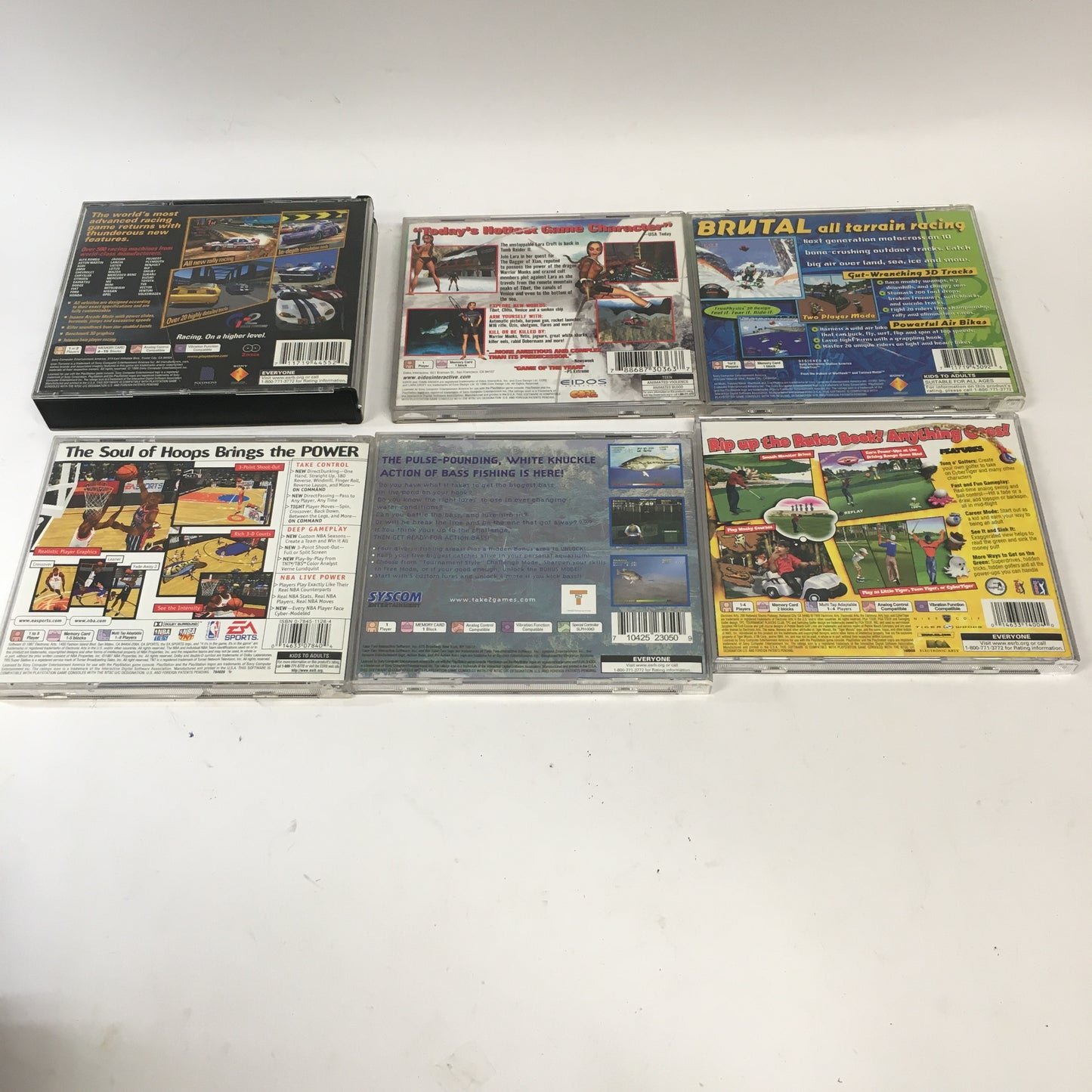 Lot of 22 Sony PlayStation 1 PS1 Games [Tomb Raider, Gran Turismo 2, and More]