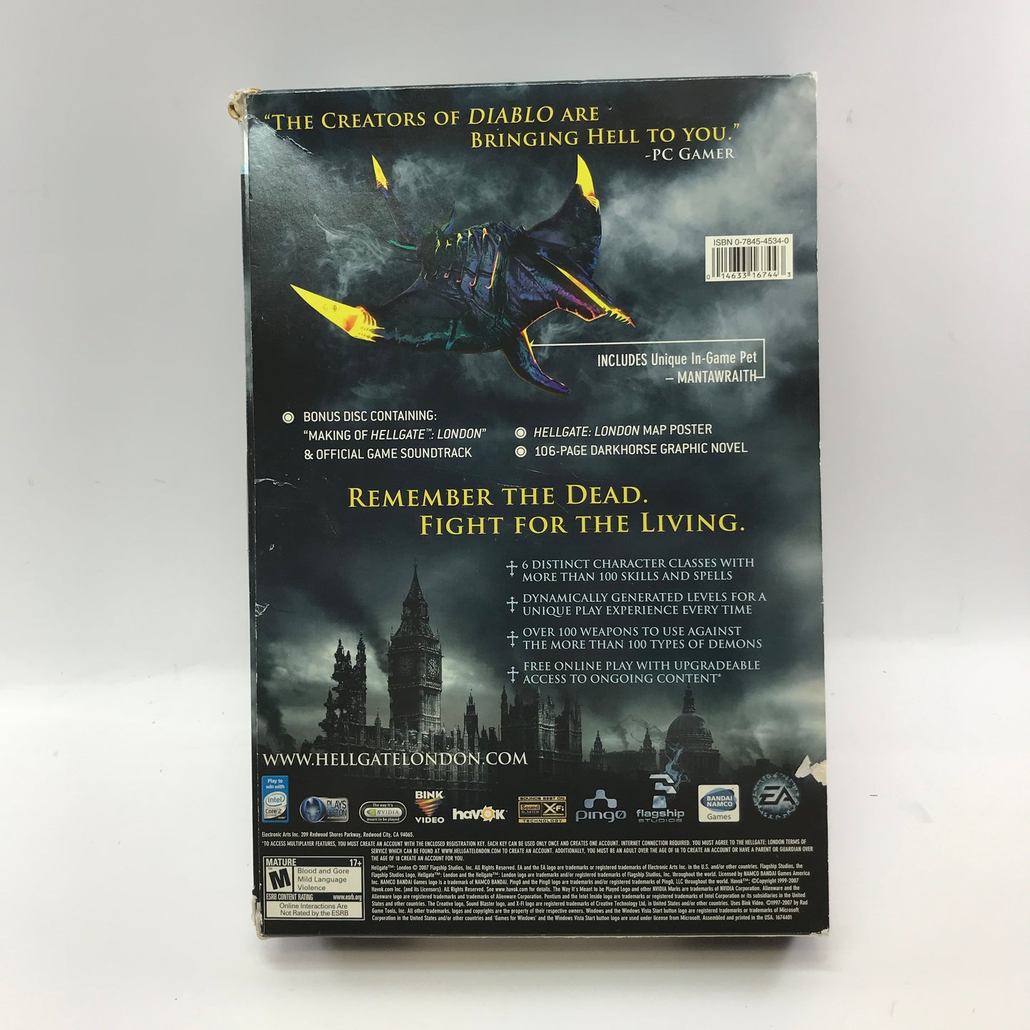 Hellgate: London [Collector's Edition] (PC, 2007) w Game Map and Manual