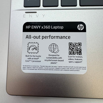 HP Envy x360 2 in 1 Laptop AX211NGW 14" Core 7 150U 1.8GHz 16GB RAM 1TB SSD w/ charger (READ)
