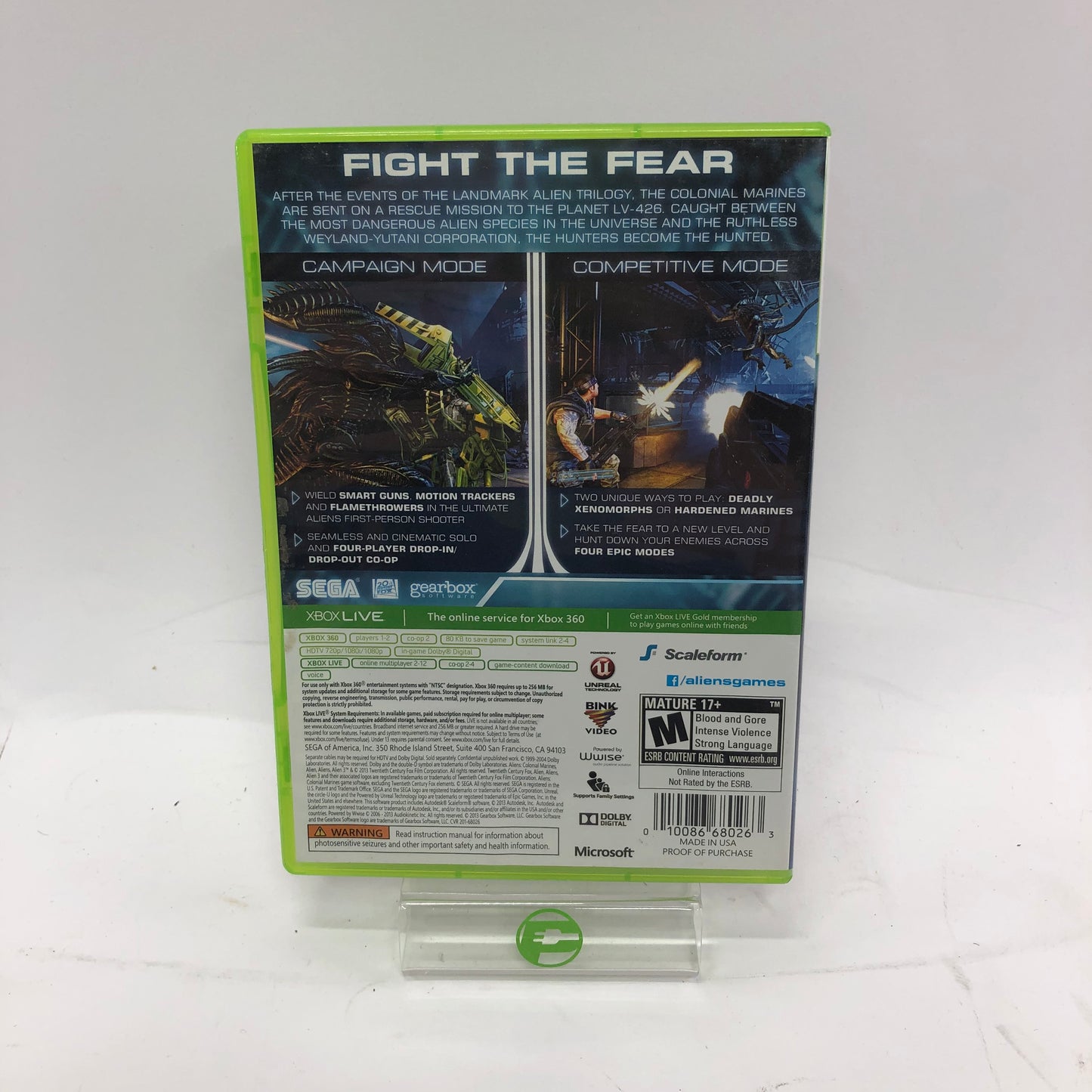 Aliens Colonial Marines (Microsoft Xbox 360, 2013) CIB