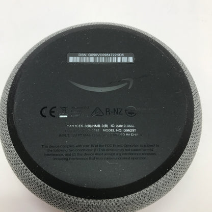 Amazon Echo Dot 3rd Gen Smart Speaker Charcoal w Power Supply D9N29T