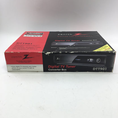 Zenith DTT901 Converter Box With Remote and Cables in Original Packaging