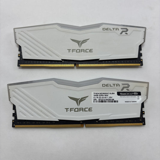 TeamGroup T-Force Delta RGB 32GB (2x16GB) RAM DDR4 3600MHz TF4D48G3600HC18JBK