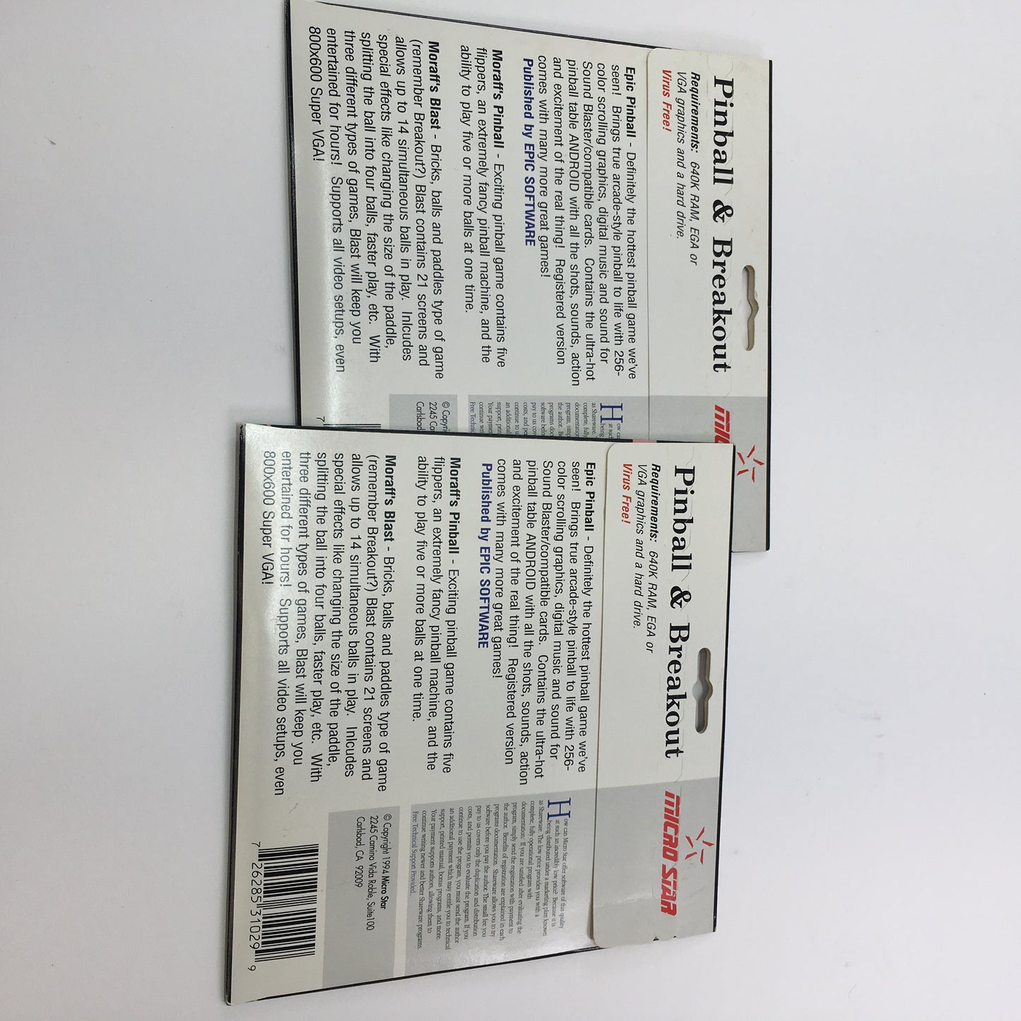 New lot of 15 MicroStar 3 1/2 Disc Games [Pinball and Blast, and More]