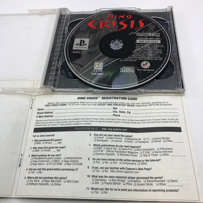 Dino Crisis [2 Disc Edition] (Sony PlayStation 1 PS1, 1999) Tested w/ Reg Card
